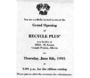 Recycle Plus Grand Opening Invitation