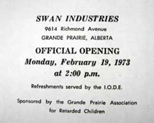 Swan Industries Opening Invtation